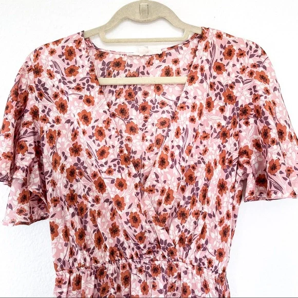 Lovestitch Liliana Ruffle Midi High Low Dress in VintageRose/Auburn - Picture 7 of 8